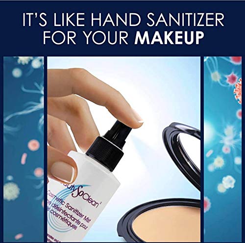 Beautysoclean powder palette sanitizer spray cleanses powders for crisper makeup application.