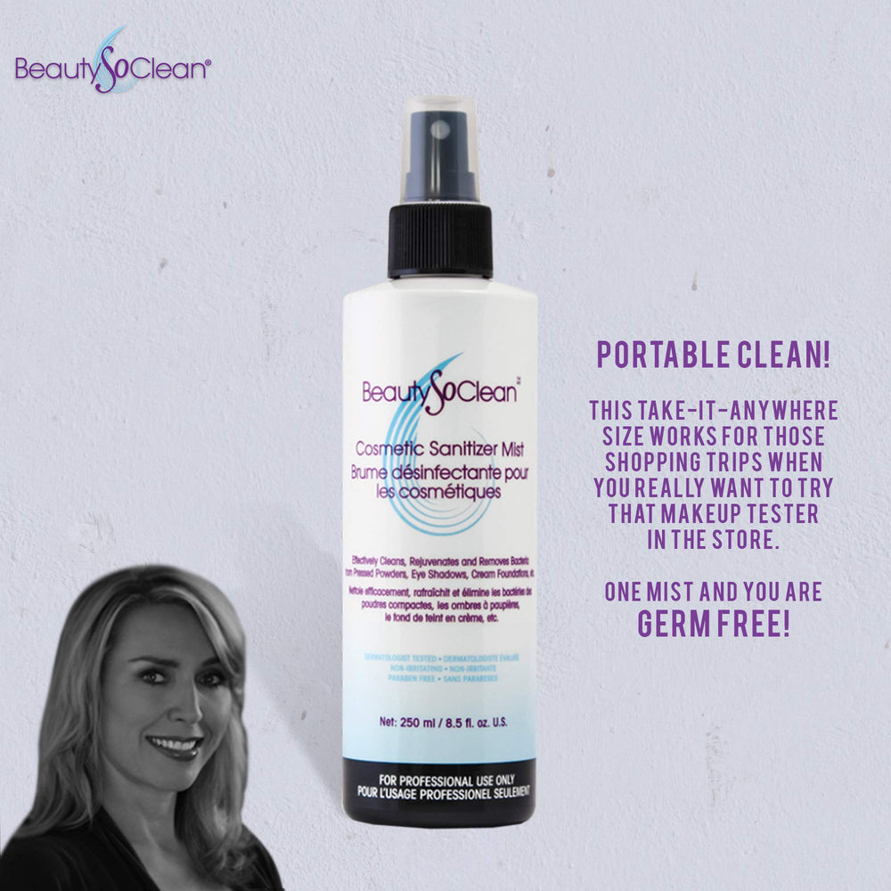 Beautysoclean professional kit usage example showing rapid surface sanitization.