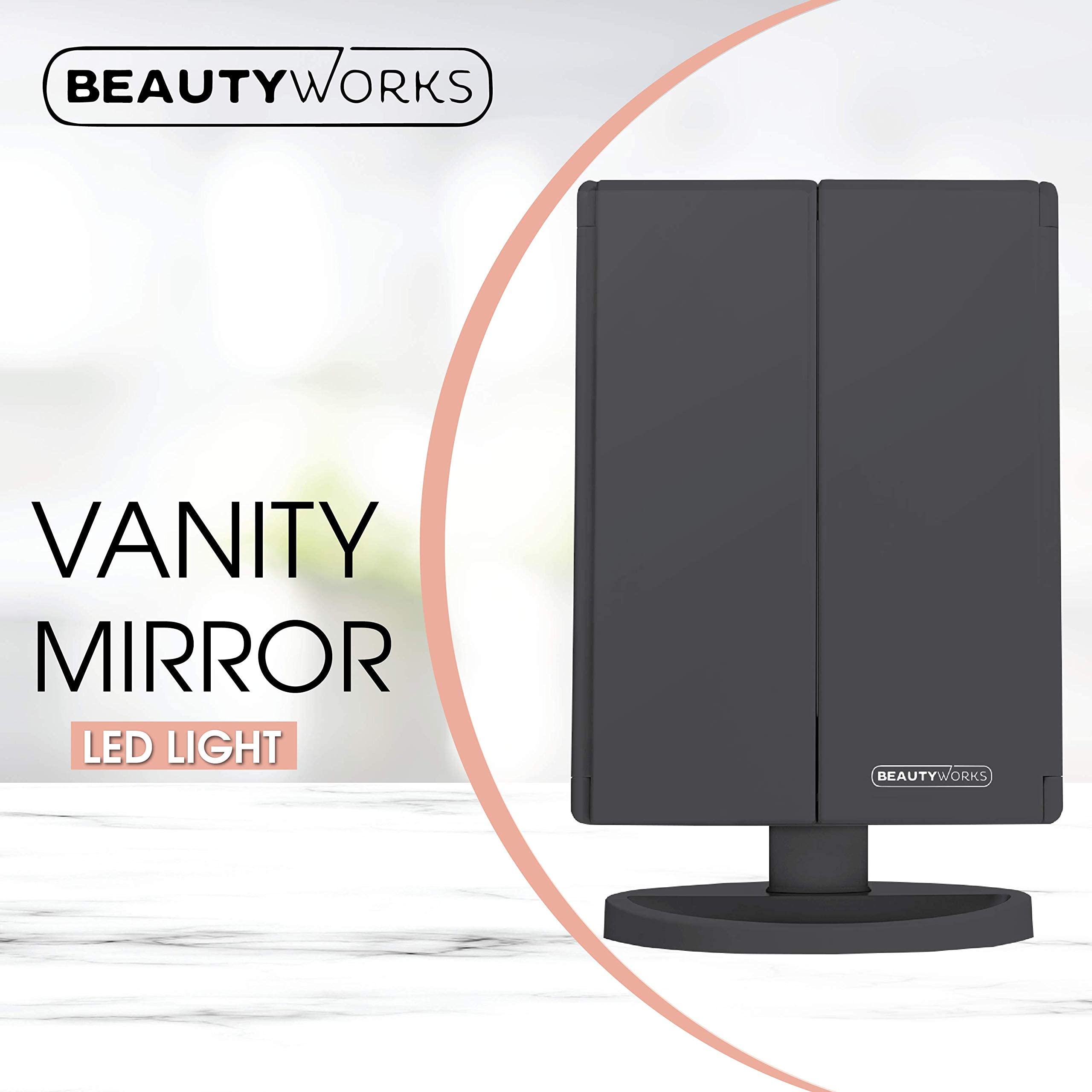 Beautyworks magnification options 1x-3x for precise makeup detail