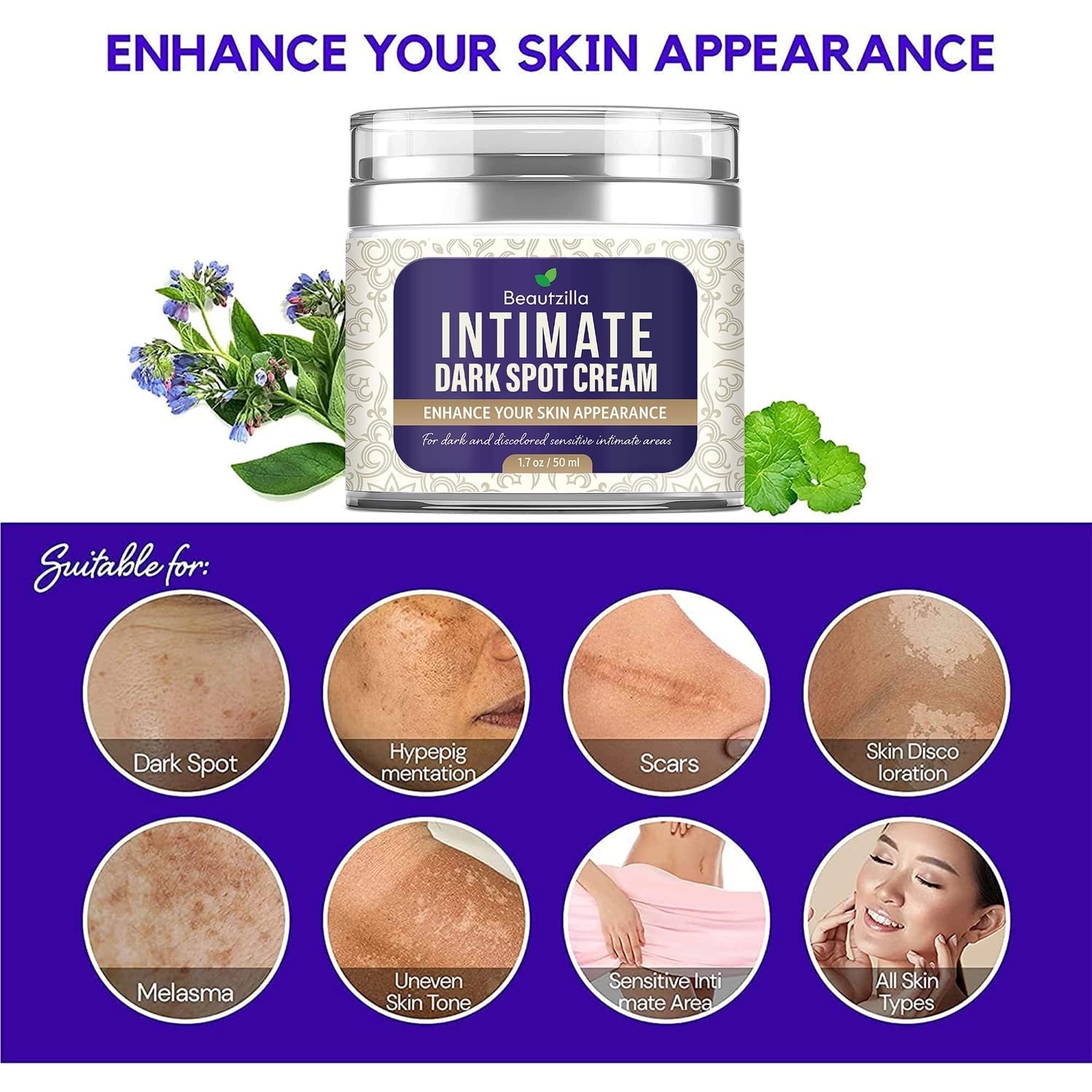 Beautzilla intimate area cream for daily-use demonstrates easy, everyday care
