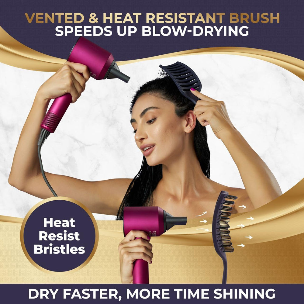 BEAUXSOI detangling brush features lightweight, non-slip grip for comfortable daily use.