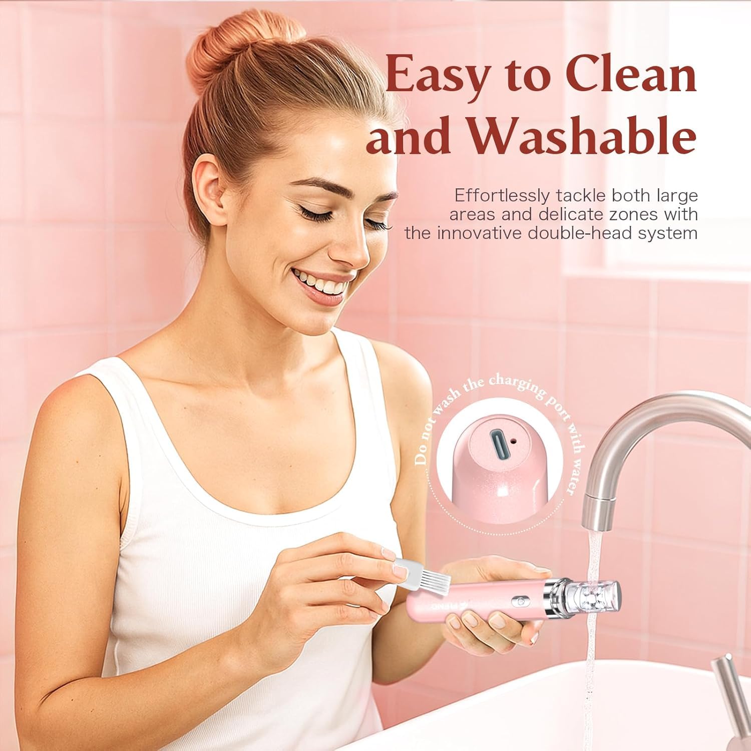 BEAUZMO epilator facial hair removal closeup with gentle precision