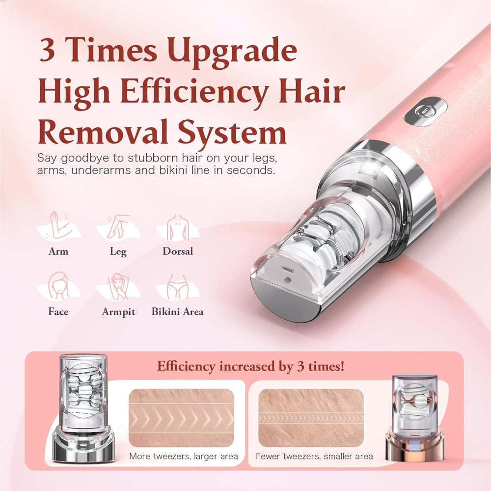 BEAUZMO epilator built-in LED light illuminates fine hairs for precise removal