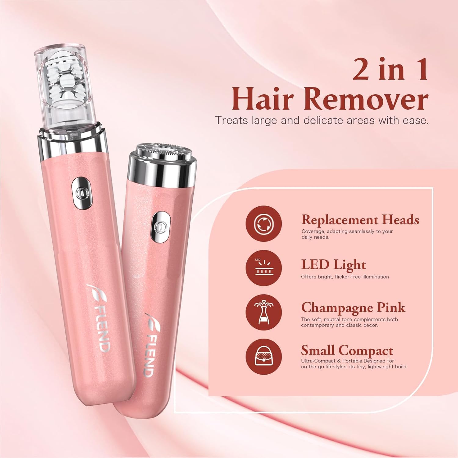BEAUZMO rechargeable cordless epilator for flexible grooming sessions