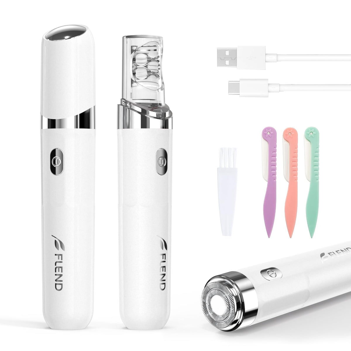 BEAUZMO facial-hair-remover LED-light close-up for precise facial grooming.