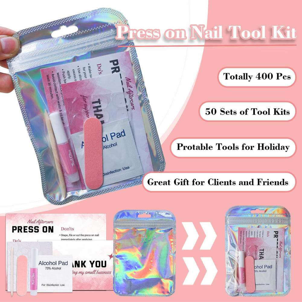 Bebbtiy disposable nail tool kit includes file and glue for efficient prep