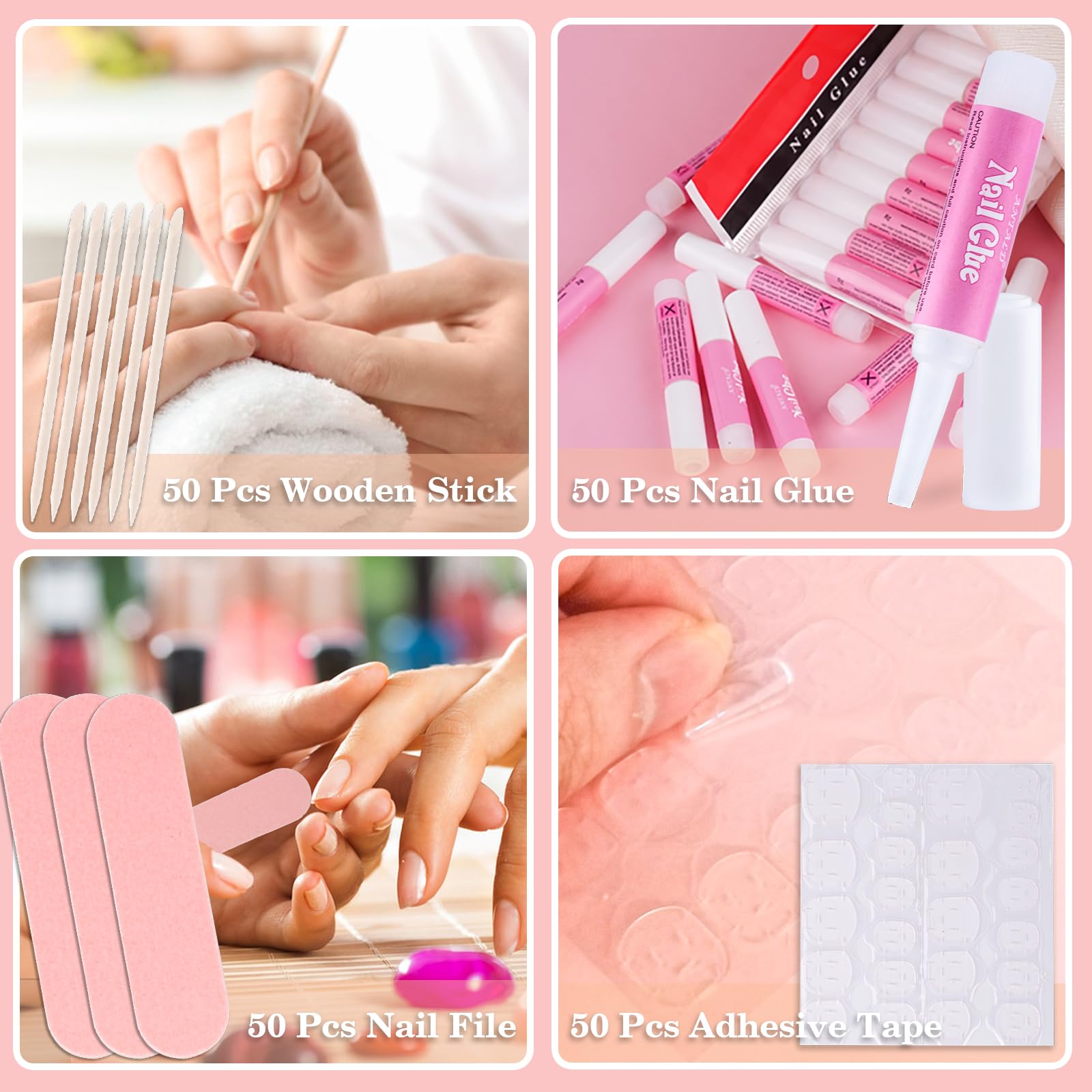 Bebbtiy wood stick helps precise glue placement during tips application