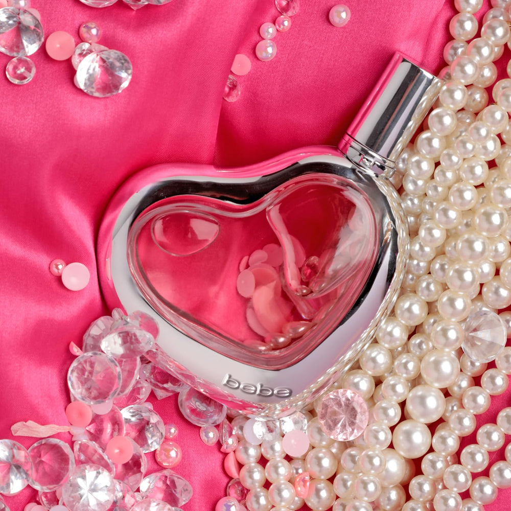Bebe EAU DE PARFUM 3.4 oz silver sculpted bottle design stands out