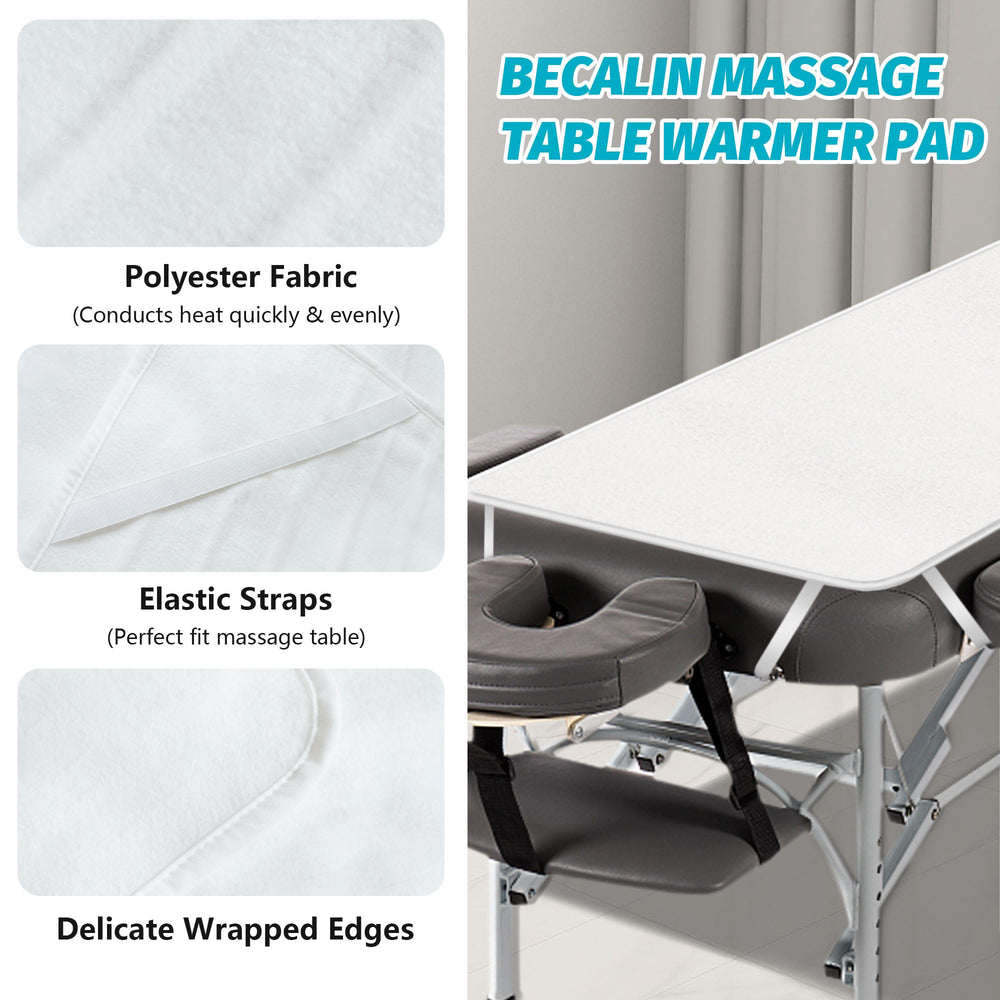 BECALIN elastic corner straps keep the pad stable on massage tables