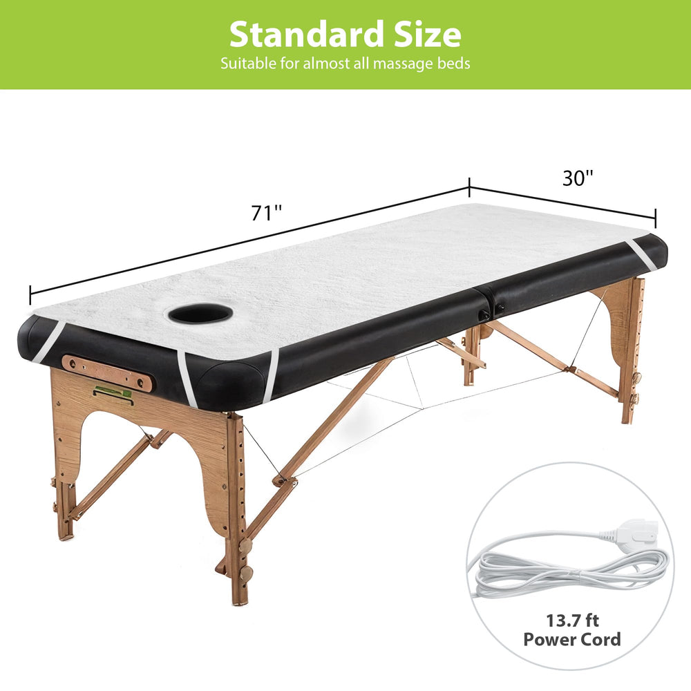 BECALIN Massage Table Warmer face hole area shows ergonomic design.