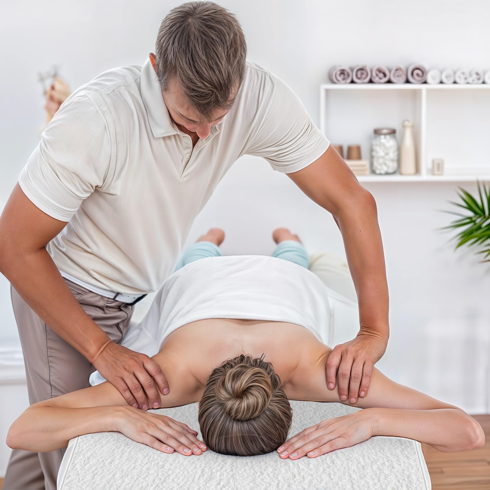 BECALIN Massage Table Warmer on-table use demonstrates quick warmth.