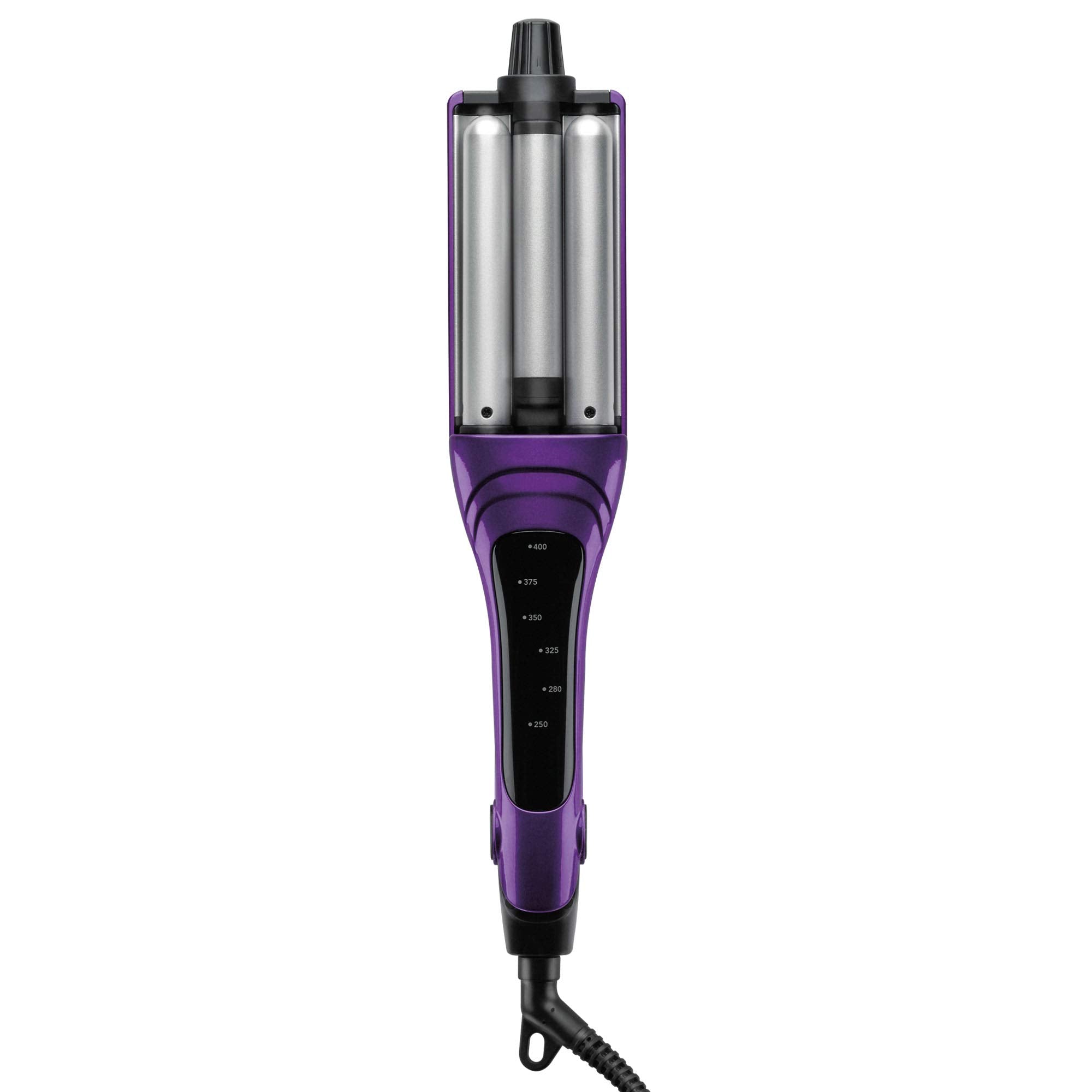 Bed Head adjustable-dial waver closeup showing customizable wave levels.