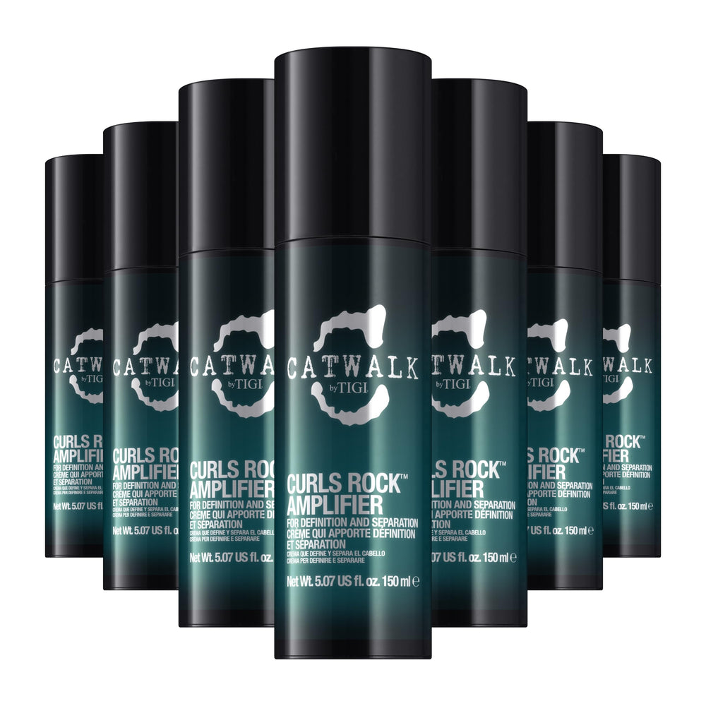 Bed Head Catwalk Curls Rock Amplifier bottle pour for easy curl definition.