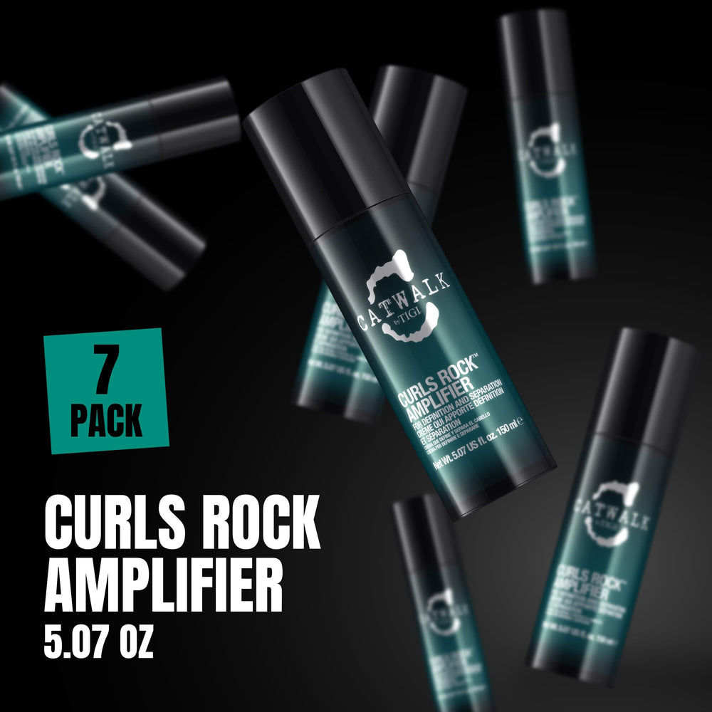 Bed Head Catwalk Curls Rock Amplifier closeup-texture highlights radiant, touchable finish.