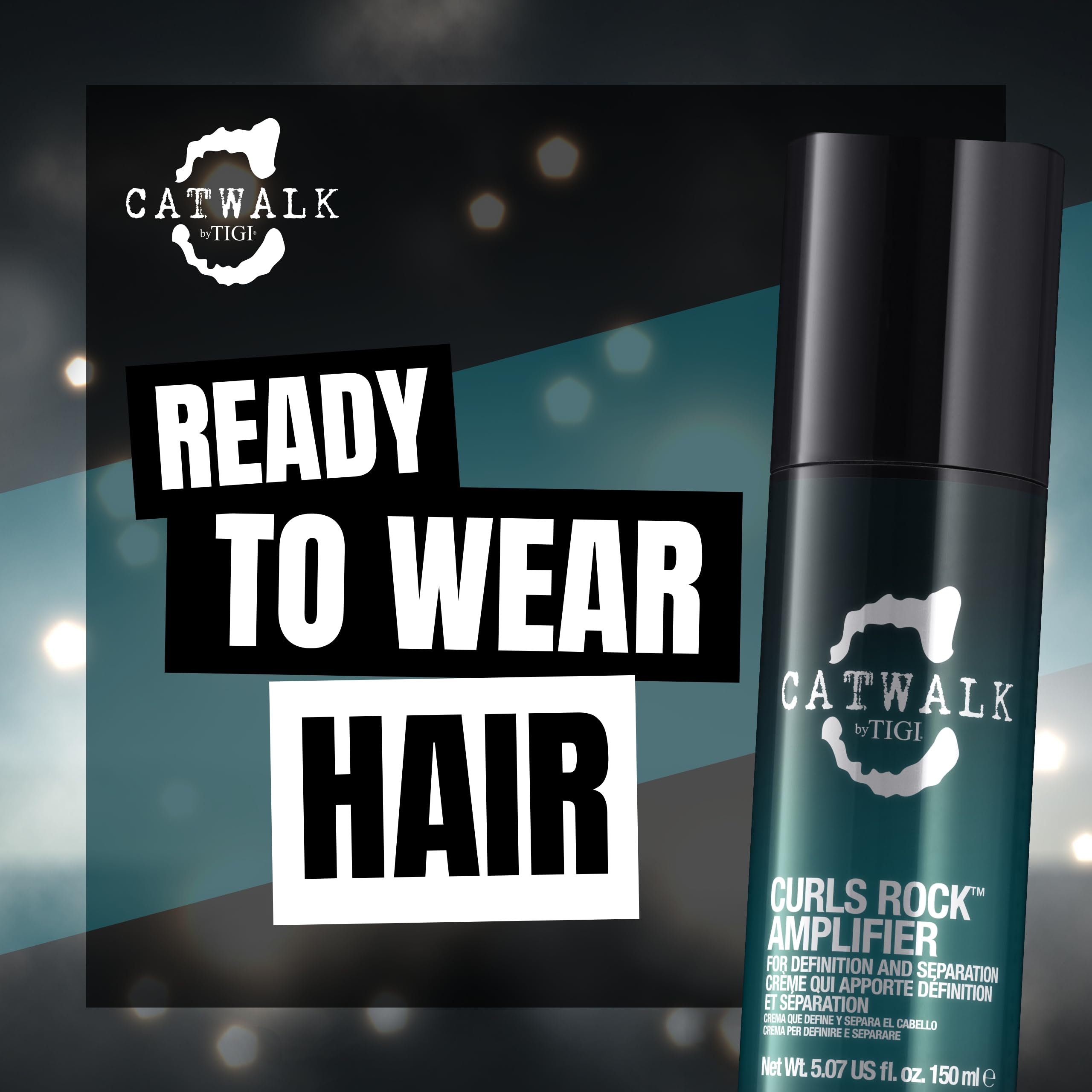 Bed Head Catwalk Curls Rock Amplifier finish-touchable shine for lasting style.