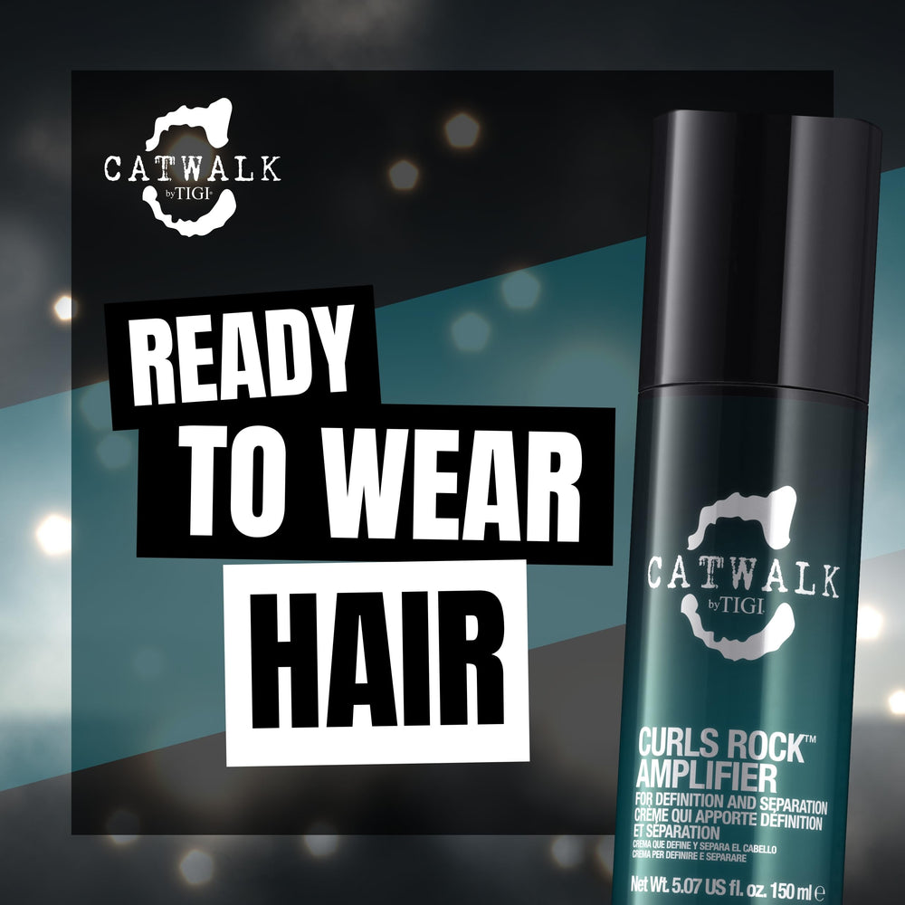 Bed Head Catwalk Curls Rock Amplifier finish-touchable shine for lasting style.