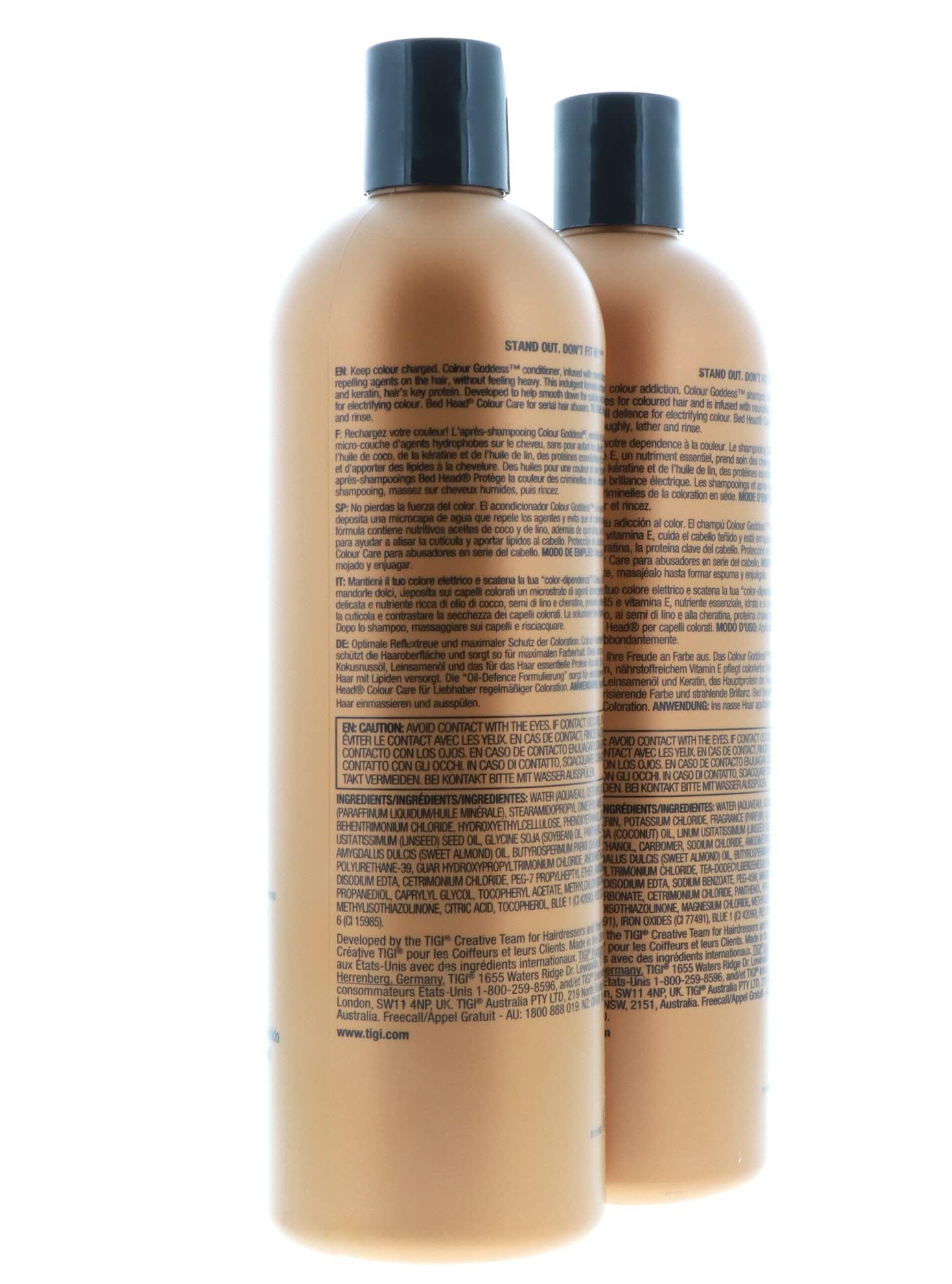 Bed Head Color Goddess glossy hair close-up shows vibrant color and healthy shine.