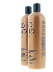 Bed Head Color Goddess shampoo lather enhances shine and manageability.