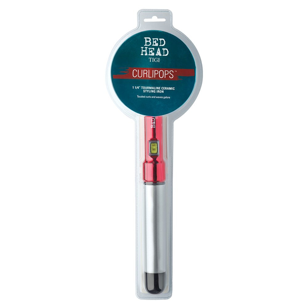 Bed Head Curlipops heat-protective glove included for safe styling.