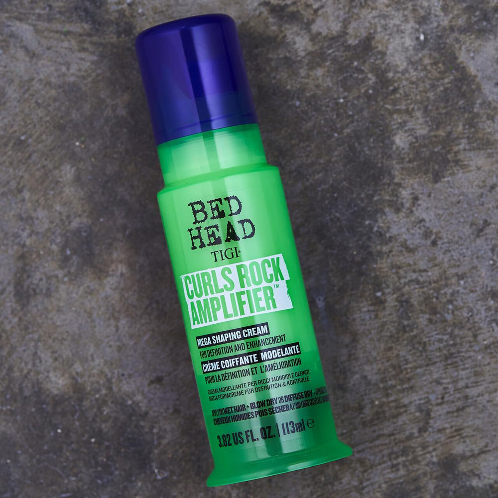 Bed Head Curls Rock Amplifier after product application reveals defined curls.