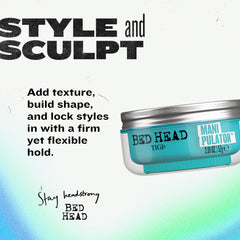 Bed Head Manipulator hands application demonstrates easy distribution for defined texture and controlled styling.