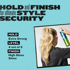 Bed Head Masterpiece hairspray used on dry hair for quick setting.