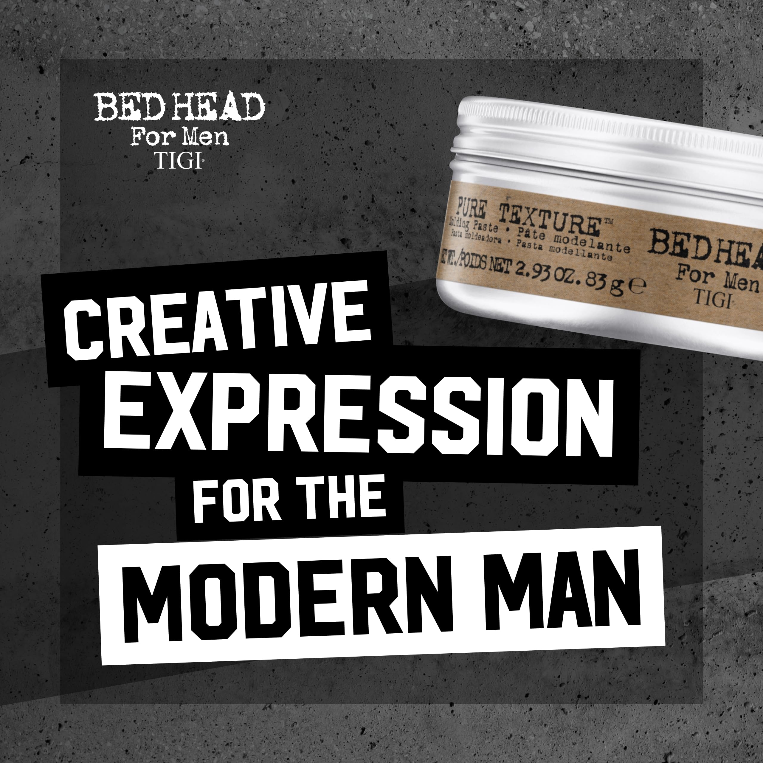 Bed Head Pure Texture Molding Paste natural-hold styling for all hair types.
