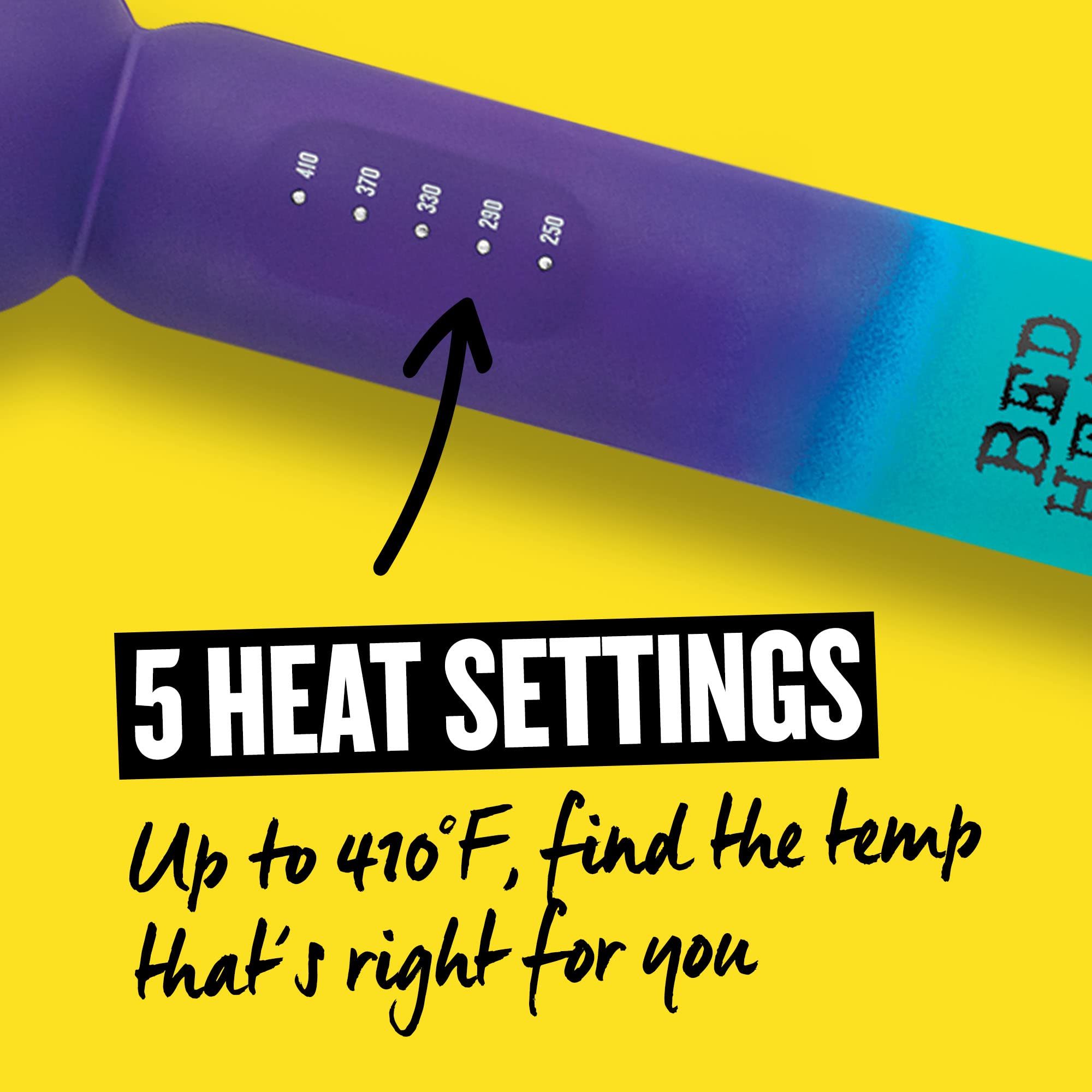 Bed Head Surf’s Up Waver offers five heat settings for all hair types.