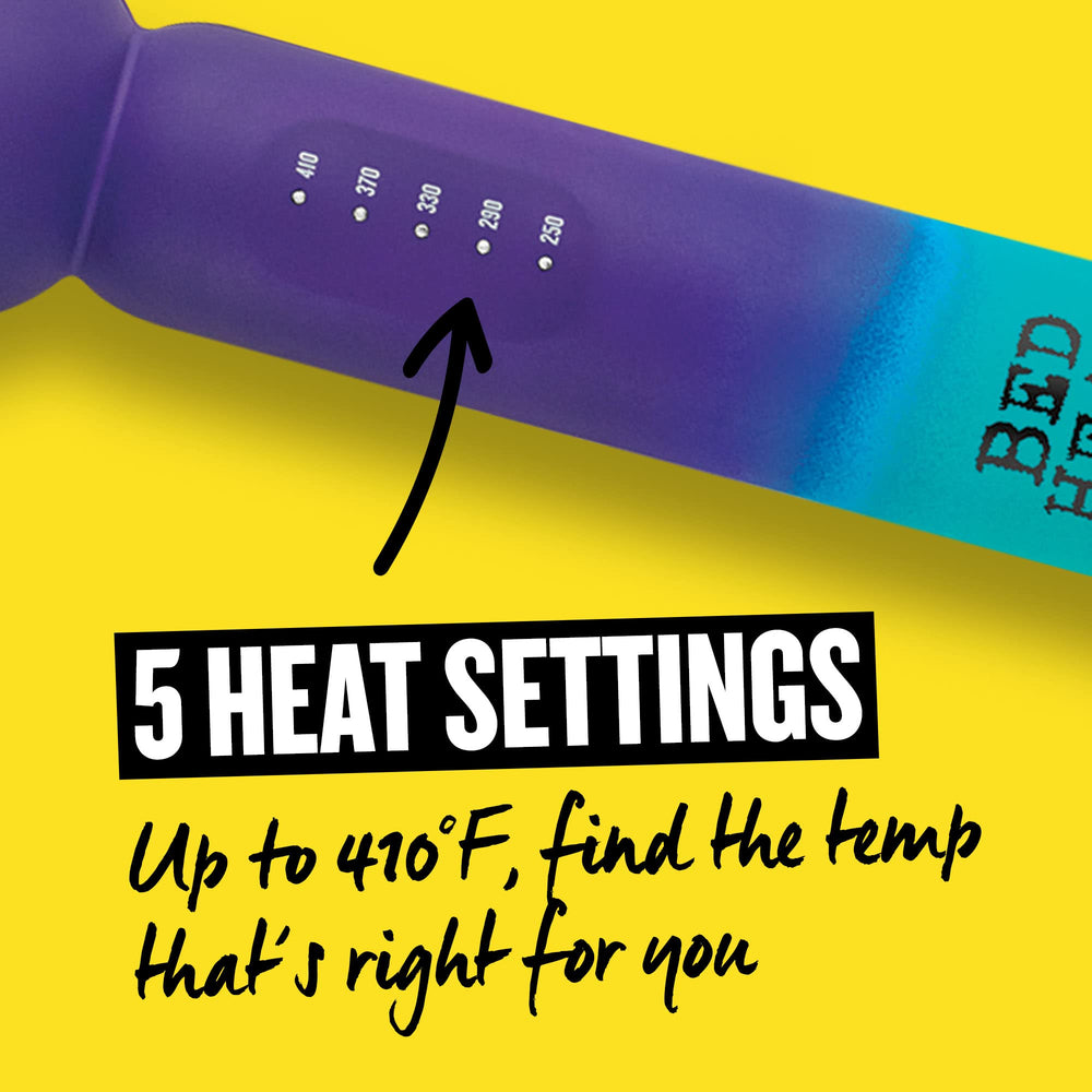 Bed Head Surf’s Up Waver offers five heat settings for all hair types.