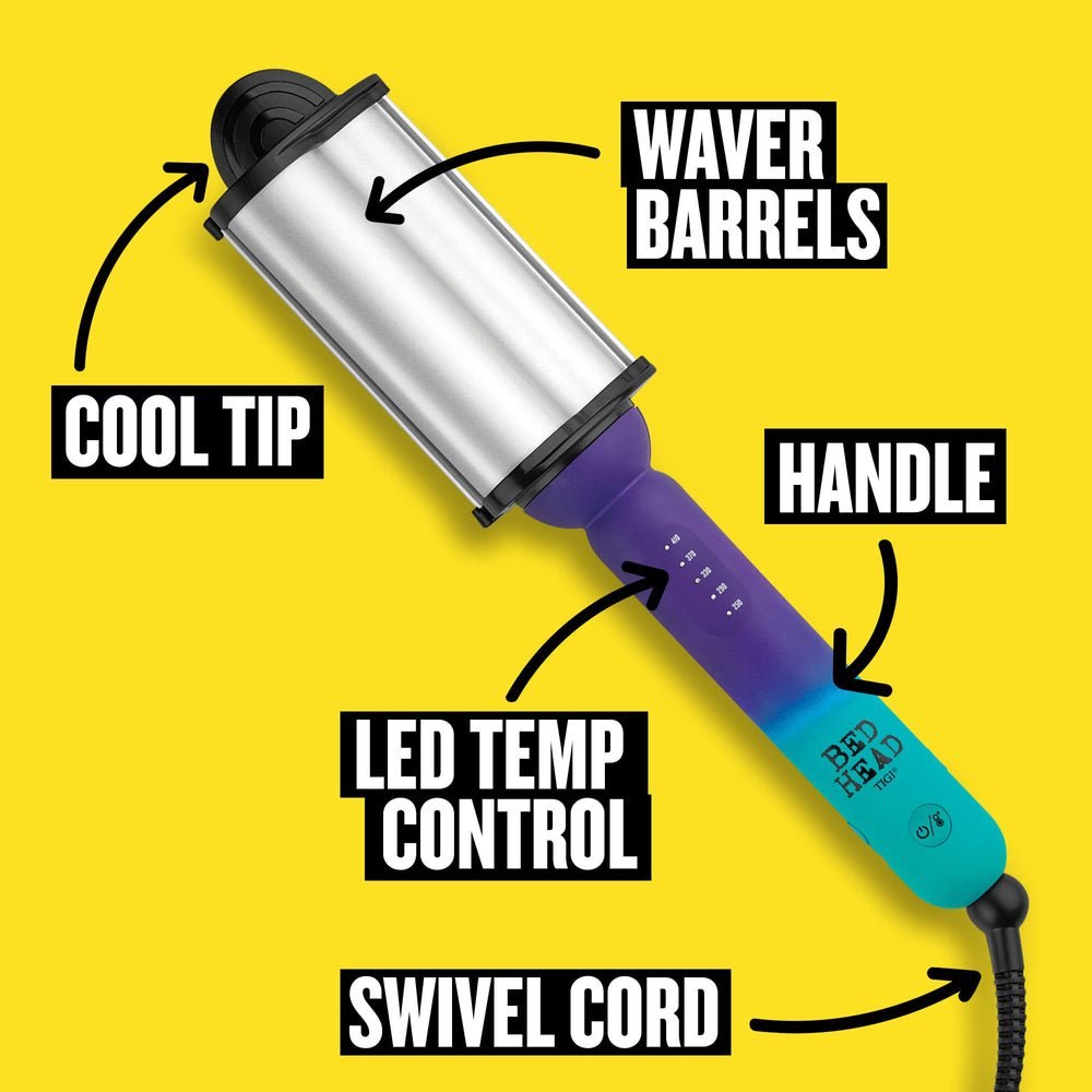 Bed Head Surf’s Up Waver 6-foot swivel cord prevents tangles during use.