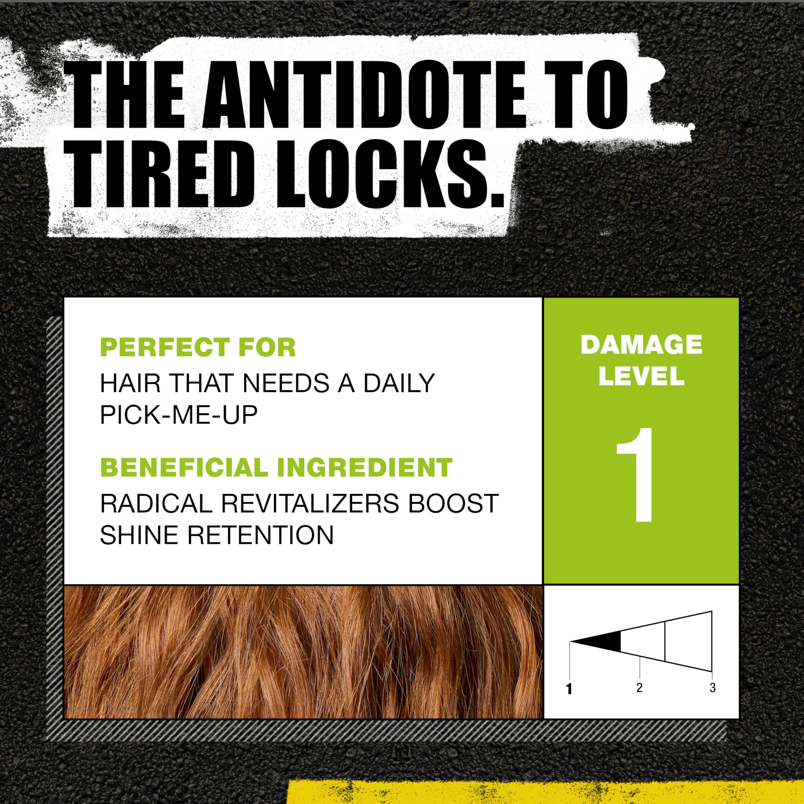 Bed Head Re-Energize conditioner swirl demonstrates detangling and smoothing