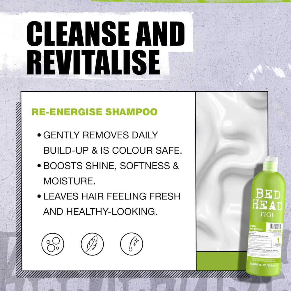 Bed Head Urban Antidotes daily-use packaging for convenient routine