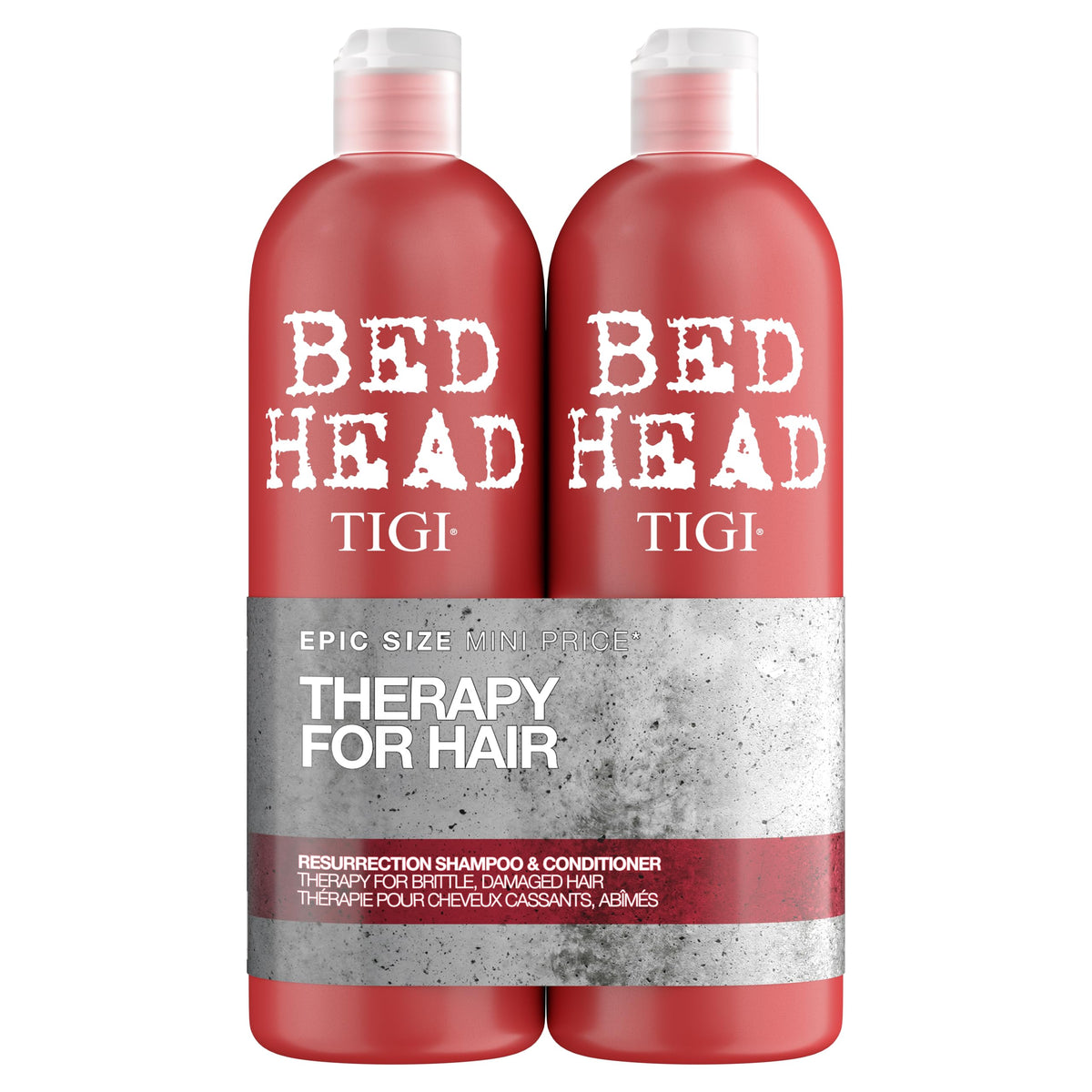 Bed Head Urban Anti+dotes Resurrection shampoo bottle with hydrating boost for dry hair.