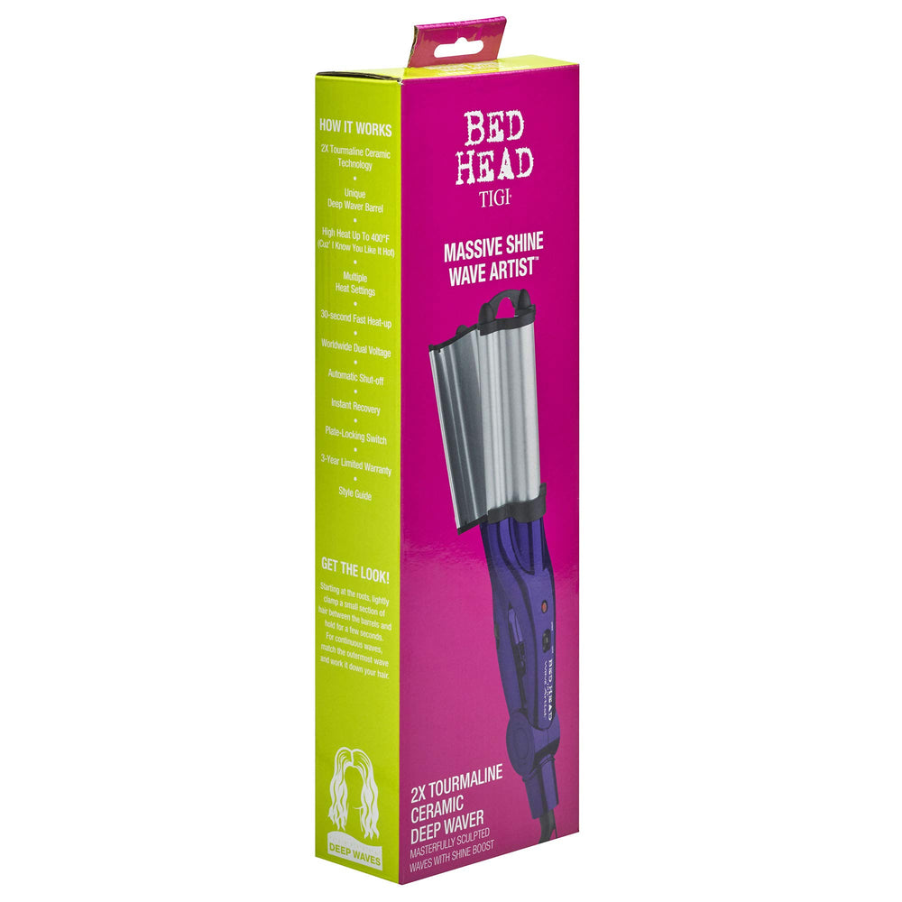 Bed Head Wave Artist Deep Waver 400°F heat for customizable waves across hair types