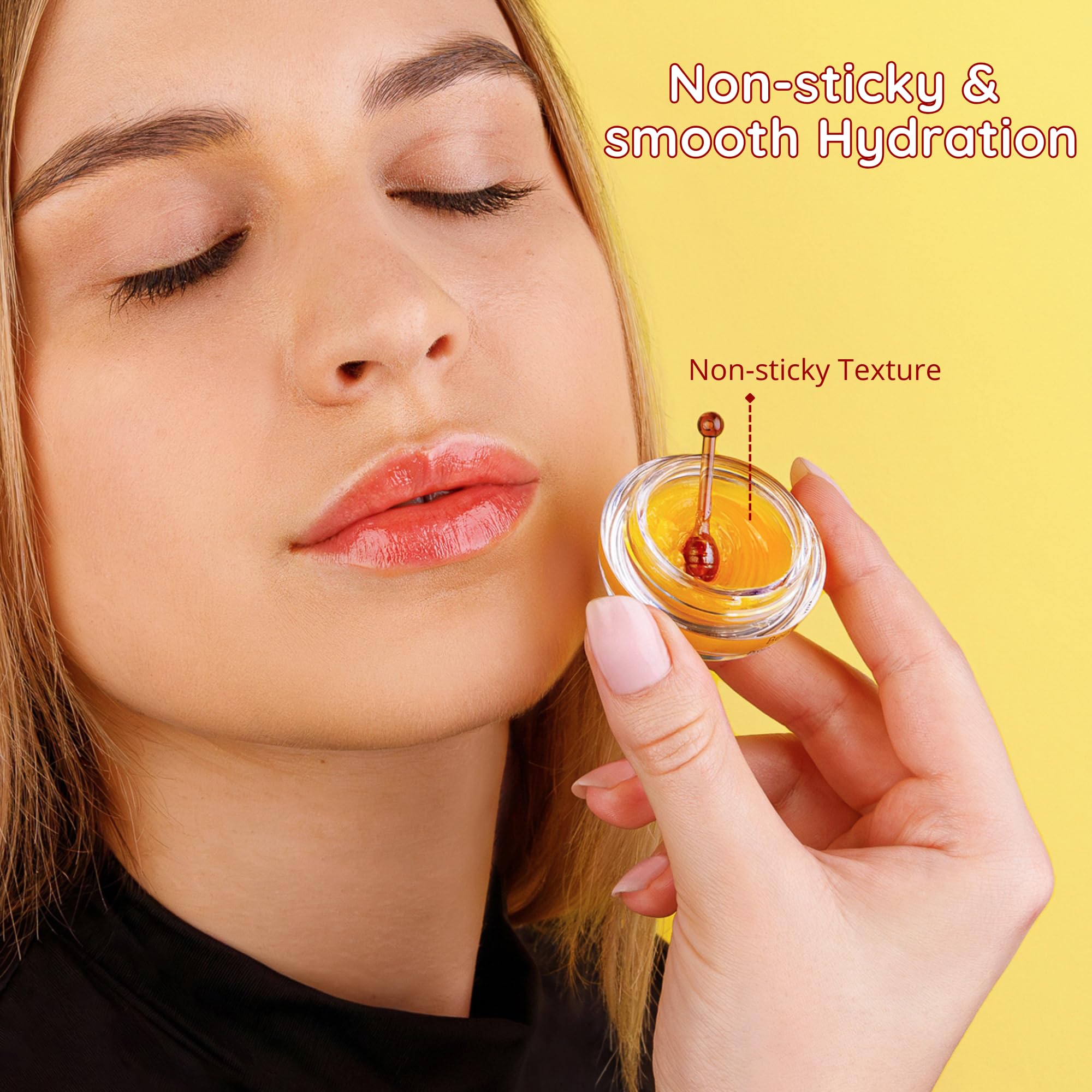 Bee Balm Original lip balm glide demonstrates easy lip application.
