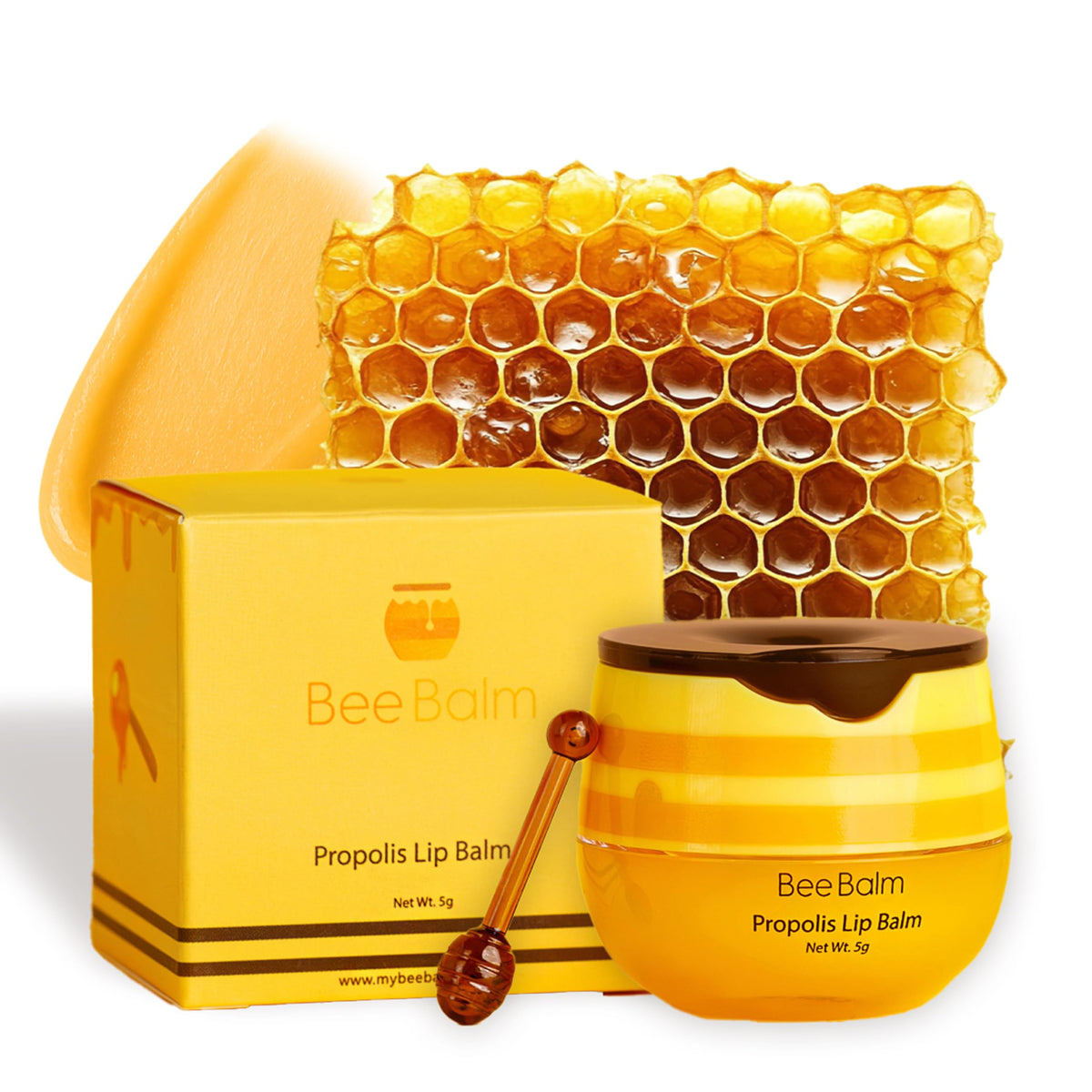 Bee Balm Original lip balm tin close-up for smooth hydration.