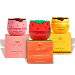 Bee Balm Original lip balm tube closeup highlights deep hydration for dry lips.