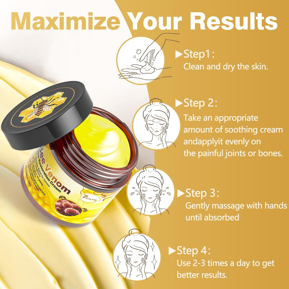 Bee Venom Cream after-application look suggests smoother, firmer skin