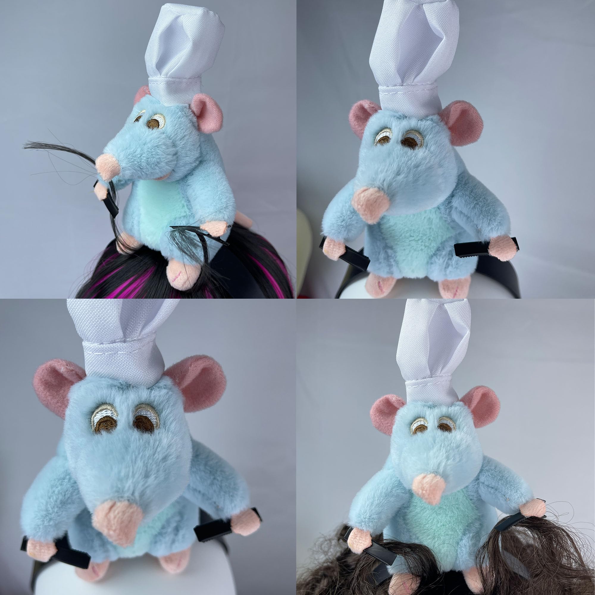 Beeadore rat plush headband ears closeup for comfy daily wear