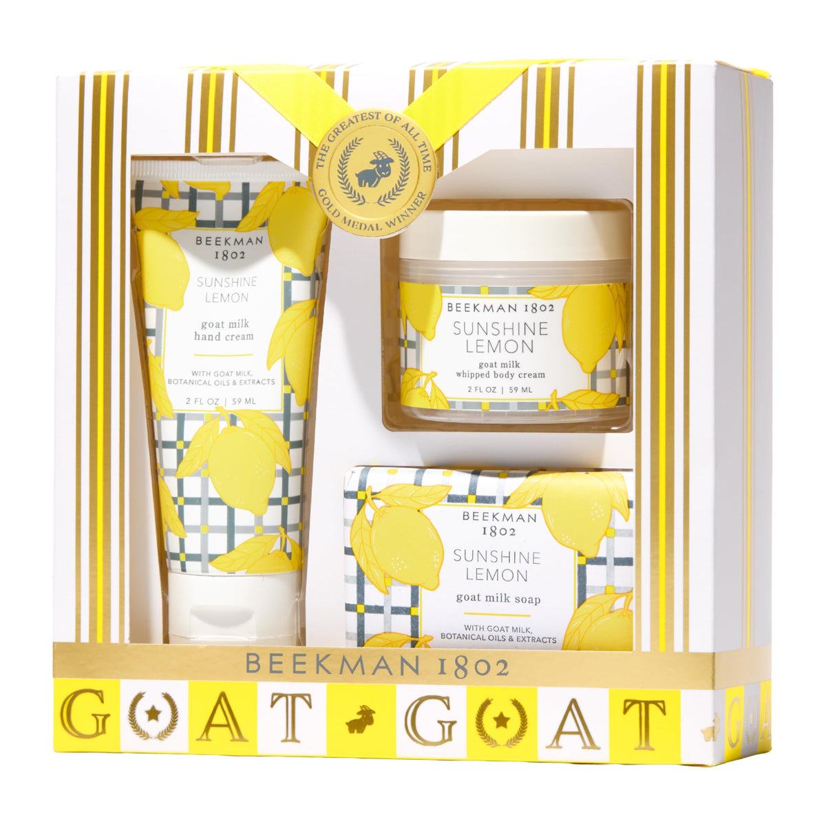 Beekman 1802 Best of the Zest Sunshine Lemon Bar Soap for hydrating dry skin with goat milk