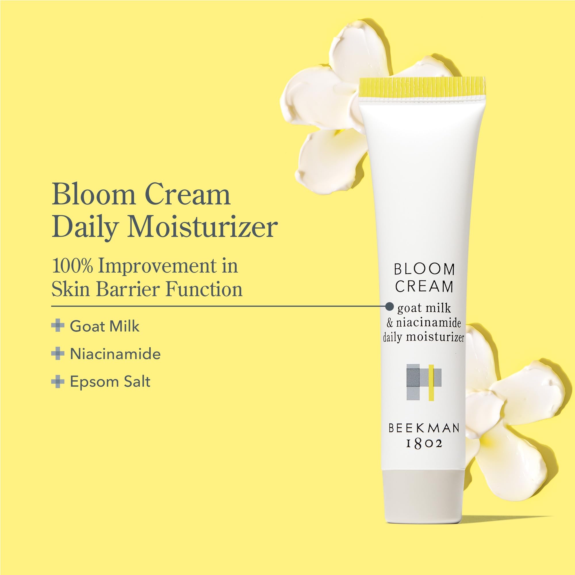 Beekman 1802 Bloom Cream packaging varies for premium daily use.