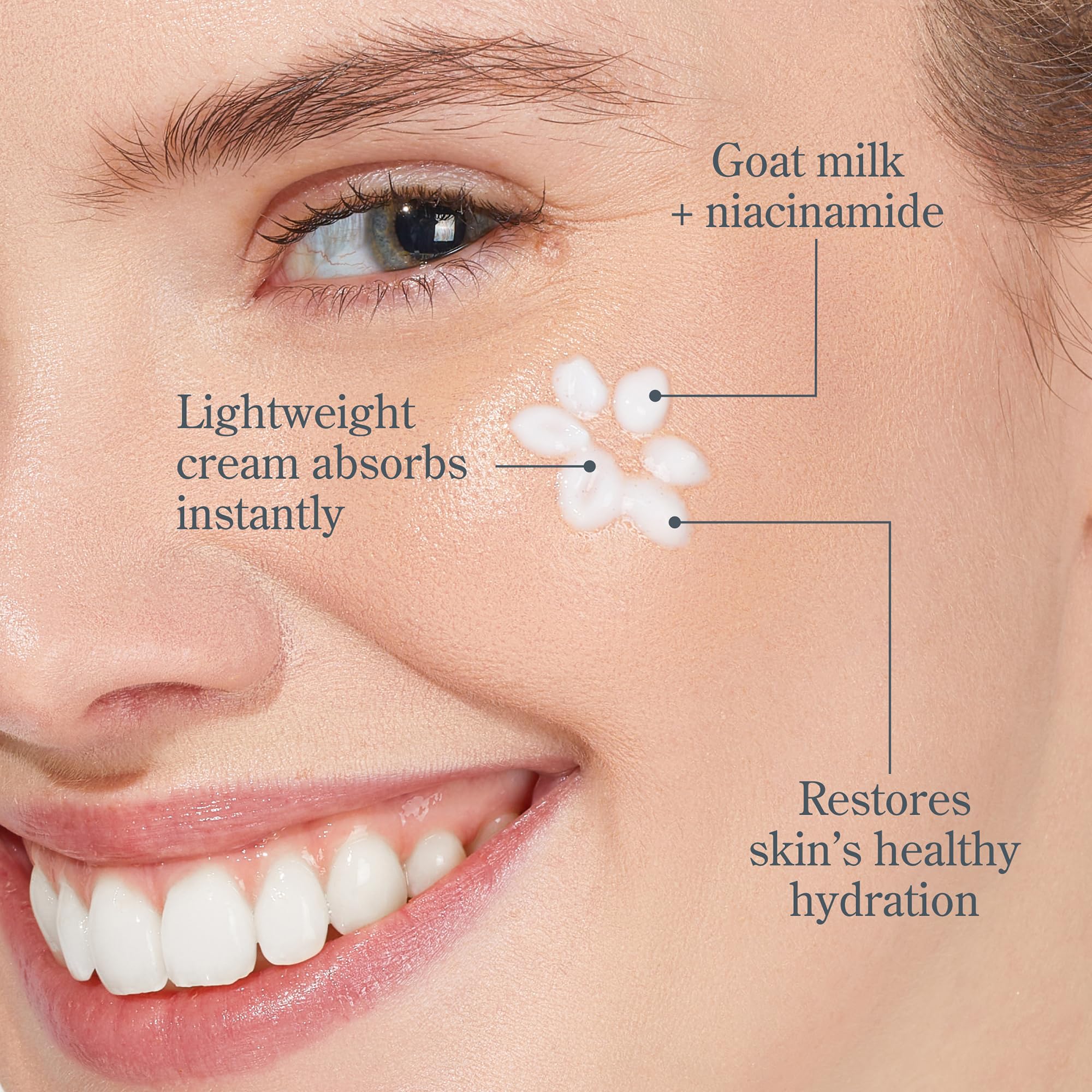 Beekman 1802 Bloom Cream texture swirl reveals a non-greasy finish ideal for everyday use.