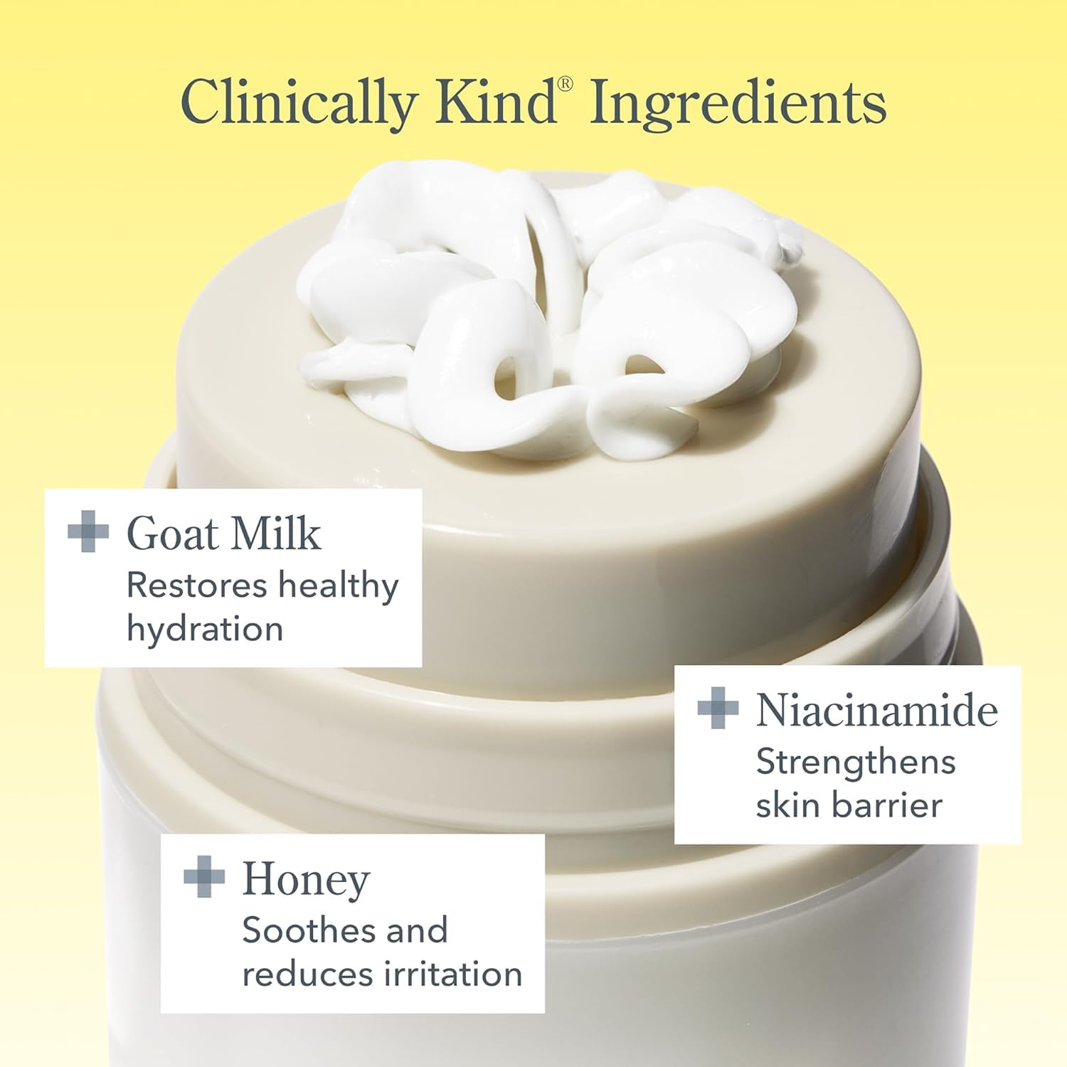 Beekman 1802 Bloom Cream texture swirl highlights smooth, fast-absorbing moisture.