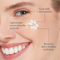 Beekman 1802 Bloom Cream texture swirl reveals a non-greasy finish ideal for everyday use.