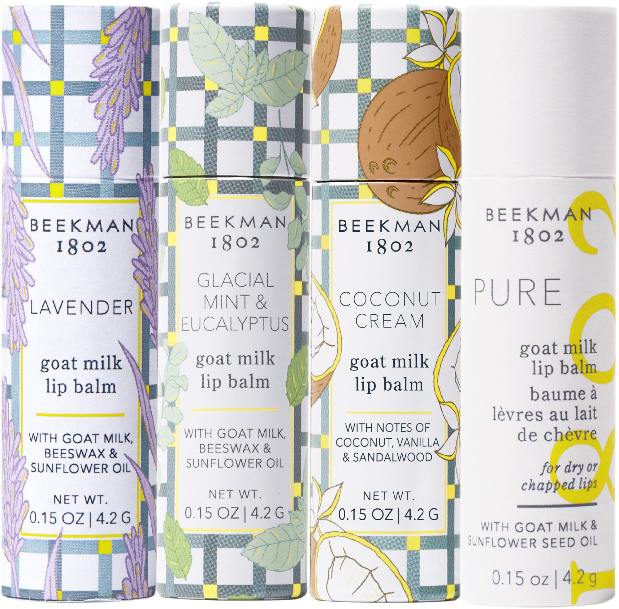 Beekman 1802 cruelty-free label on packaging communicates clean lip care
