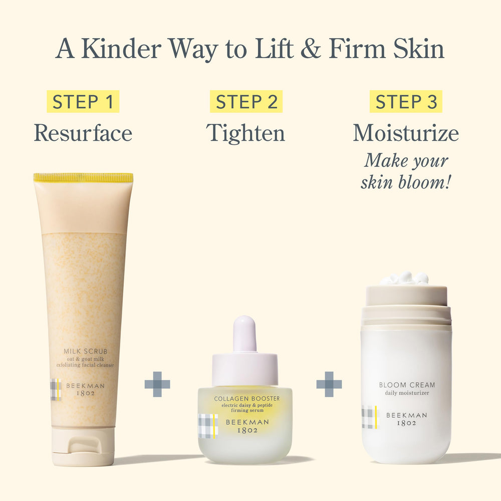 Beekman 1802 cruelty-free label on packaging indicating ethical skincare