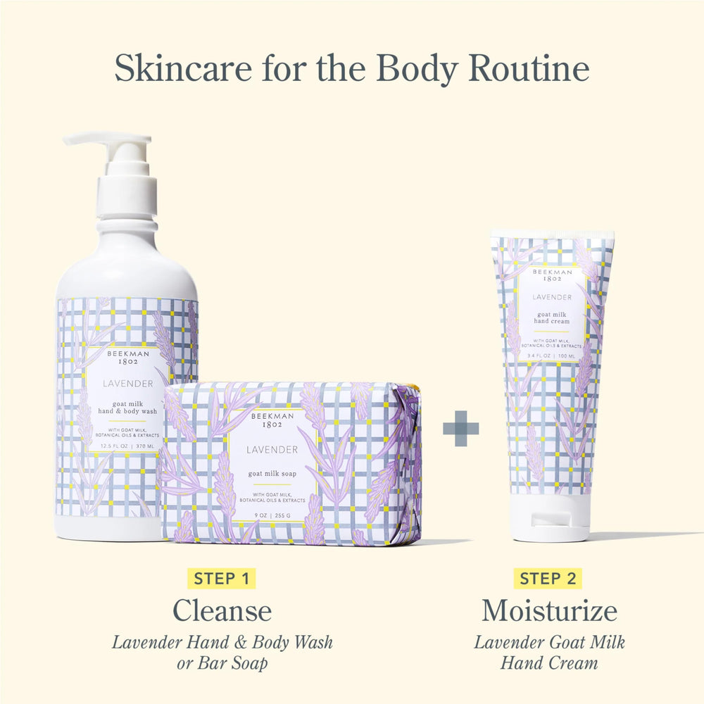 Beekman 1802 cruelty-free packaging emphasizes clean-beauty promise.
