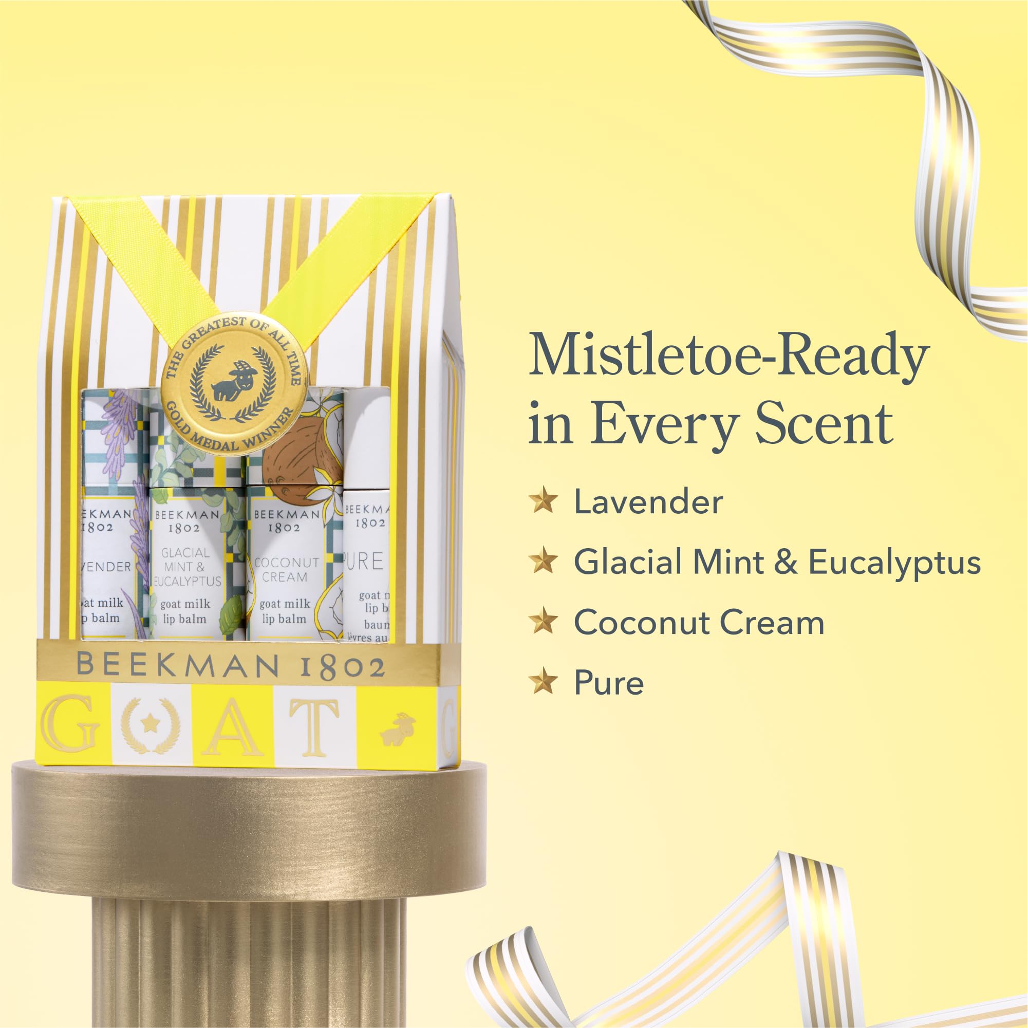 Beekman 1802 daily lip care routine with Perfect Pucker set