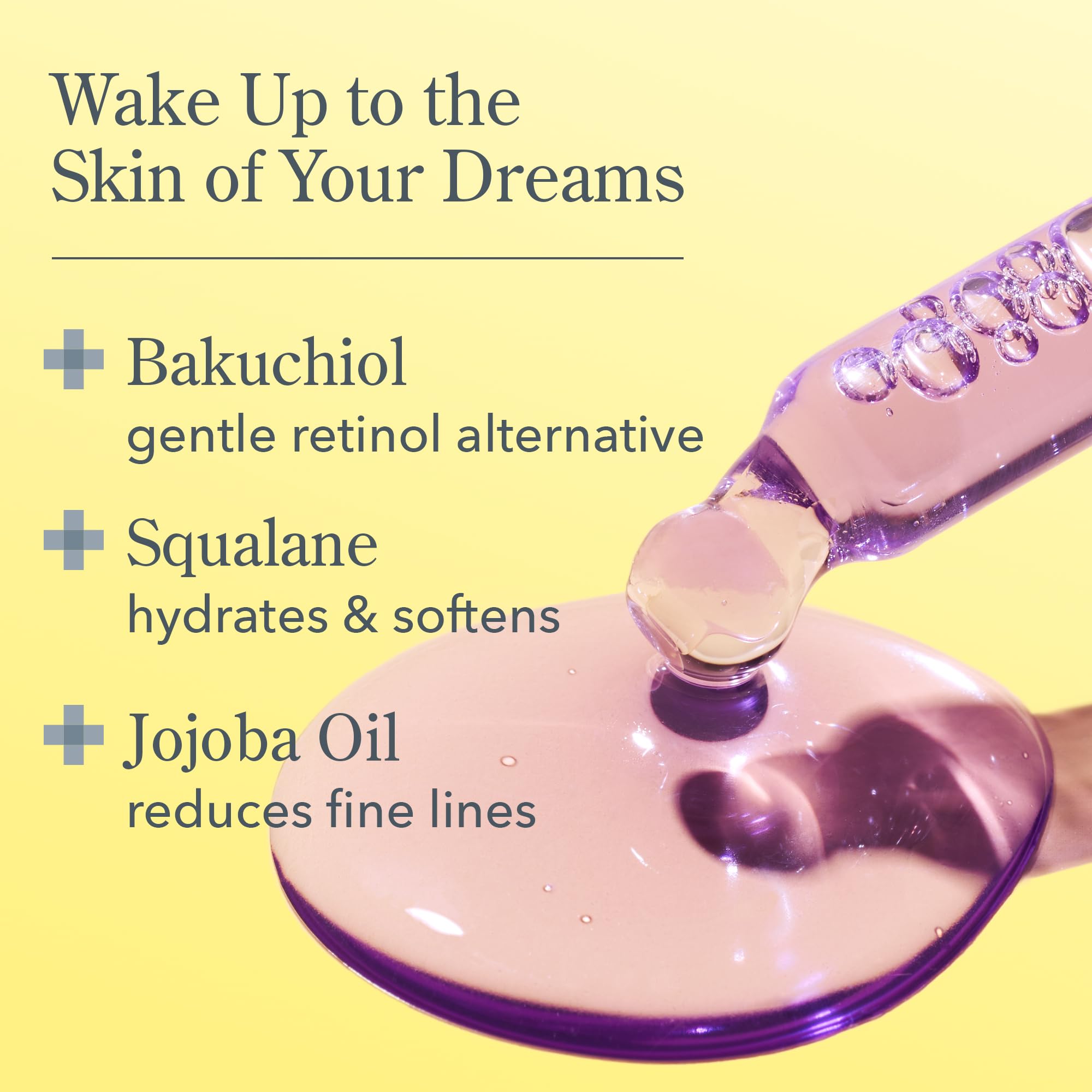 Beekman 1802 Dream Booster serum dropper closeup highlighting lightweight hydration