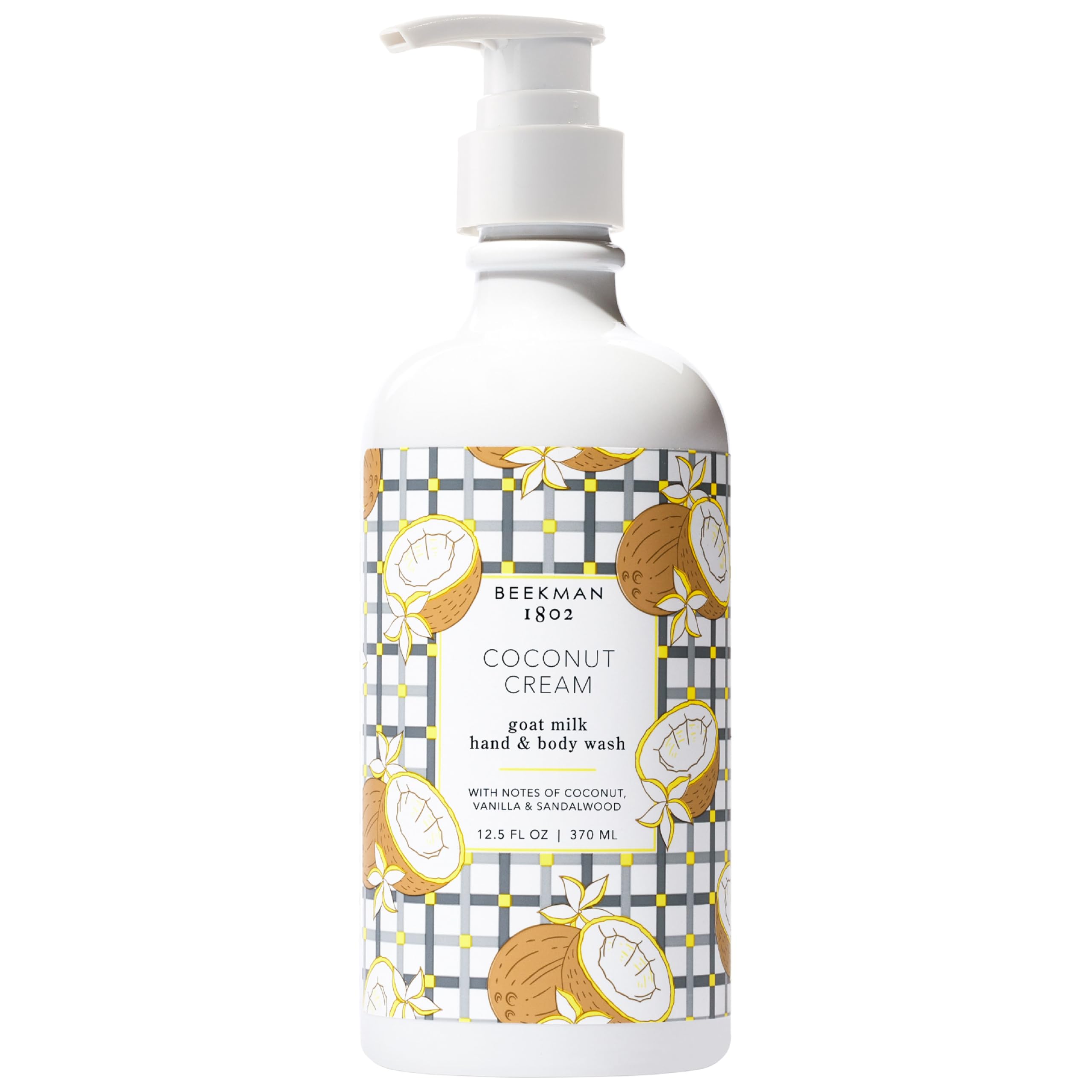 beekman 1802 goat milk hand wash coconut cream pump for gentle daily cleansing